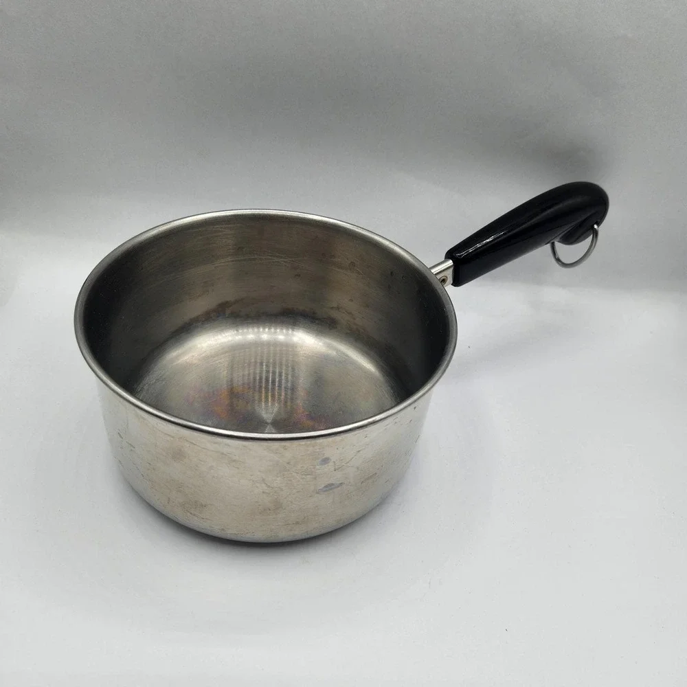 Vintage Revere Ware 1801 Copper Bottom Stainless Steel 1.5 Qt Saucepan 86-D